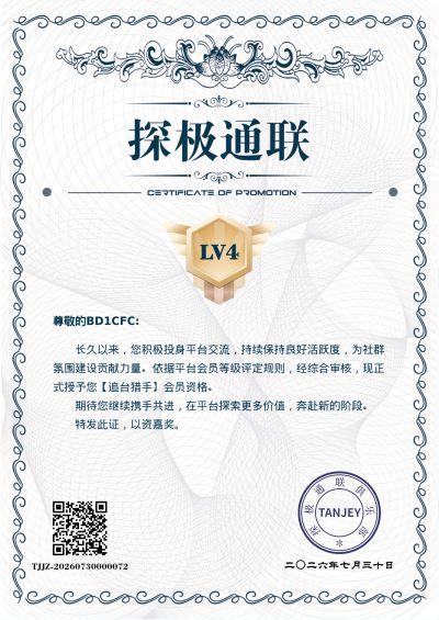 会员等级证书